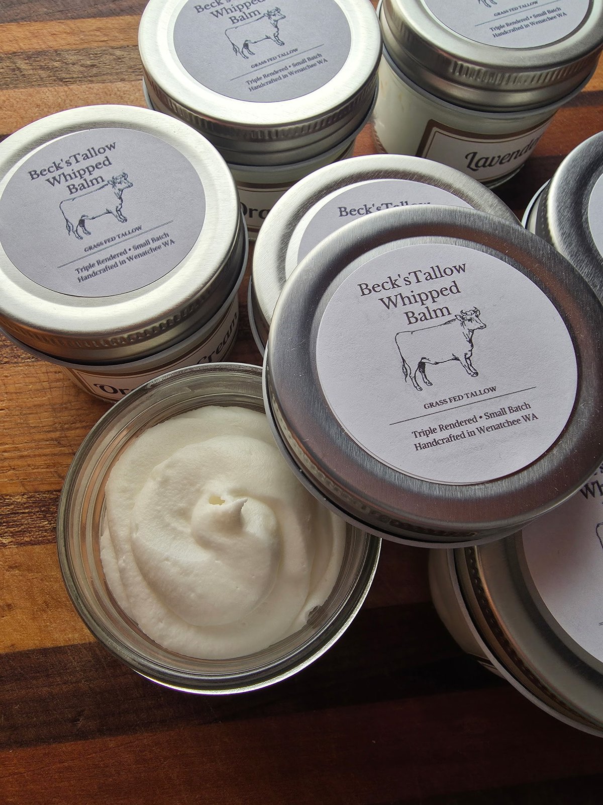 Jars of BecksTallow Whipped Tallow Balm